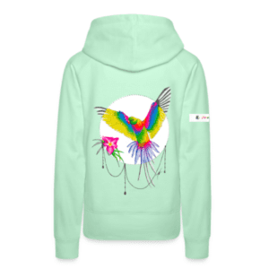 Hoodie türkis Papagei
