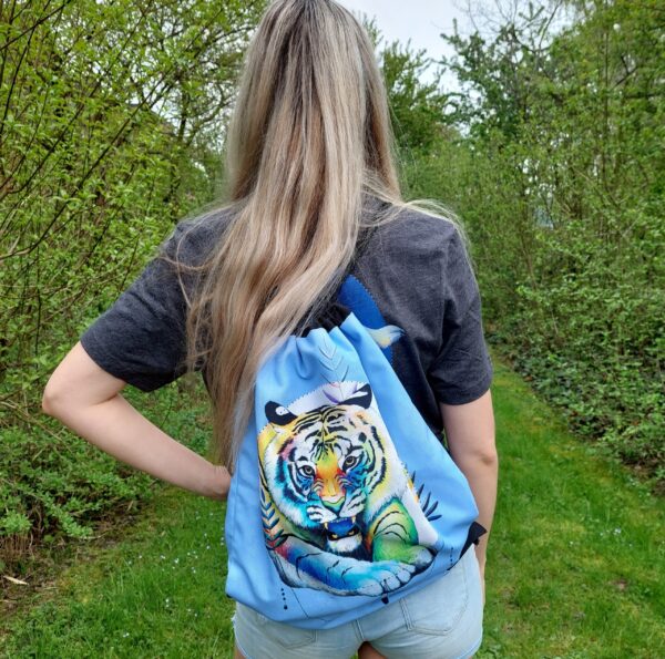 Turnbeutel Tiger blau - Image 4