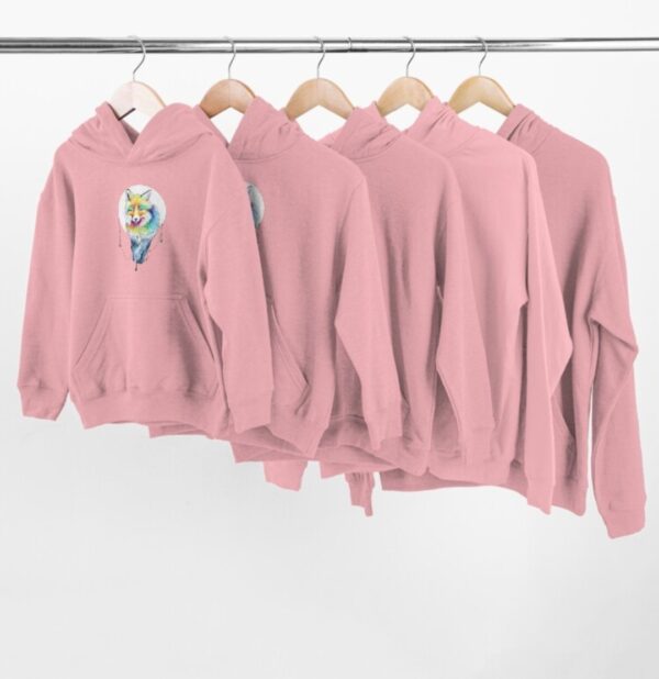 Kinder Hoodie Fuchs rosa