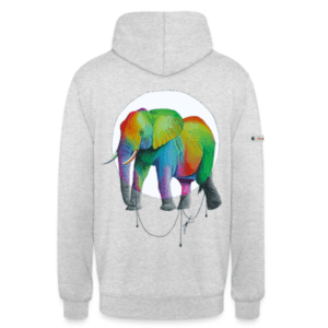 Kapuzenpullover Elefant grau