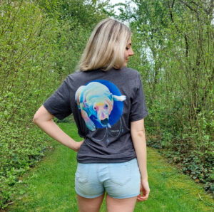 Unisex-T-Shirt Eisbär dunkelgrau