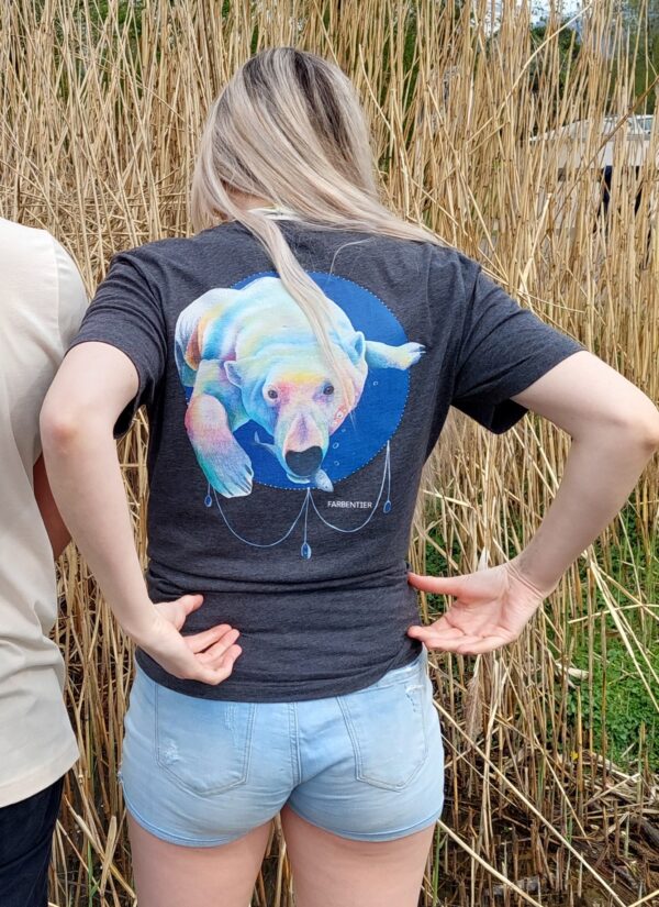 Unisex-T-Shirt Eisbär dunkelgrau - Image 4