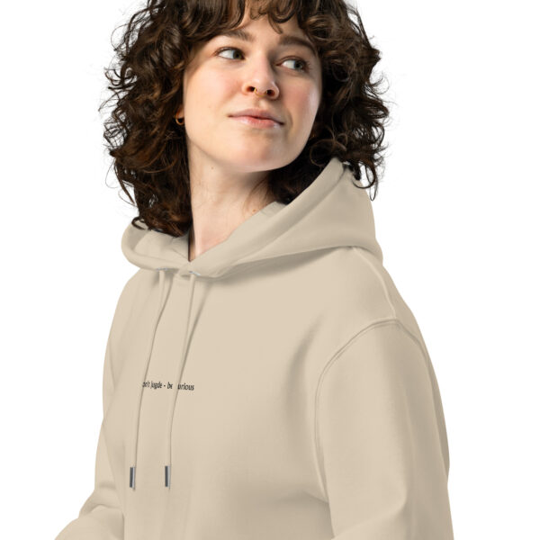 Umweltfreundlicher Unisex-Kapuzenpullover Eisbär beige - Image 7