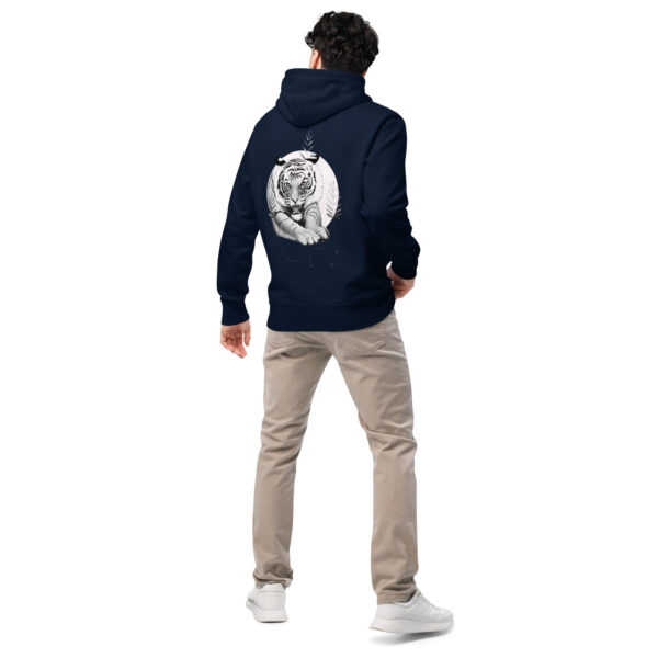 Umweltfreundlicher Unisex-Kapuzenpullover Tiger blau - Image 7