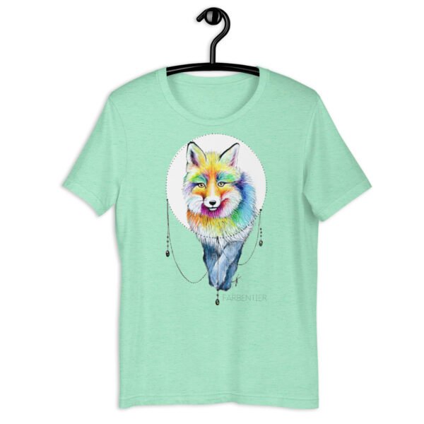 Unisex-T-Shirt Fuchs türkis - Image 5